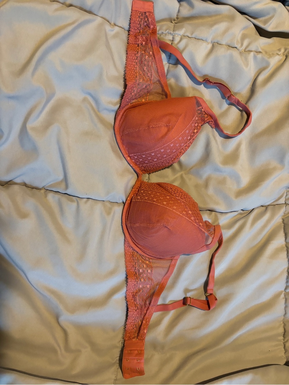 Victoria's Secret Coral Lace Demi Underwire Bra
